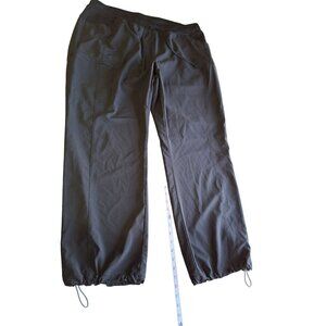 Womens  Drawstring Athletic Pants 2XL Black Sportswear Athleticsure